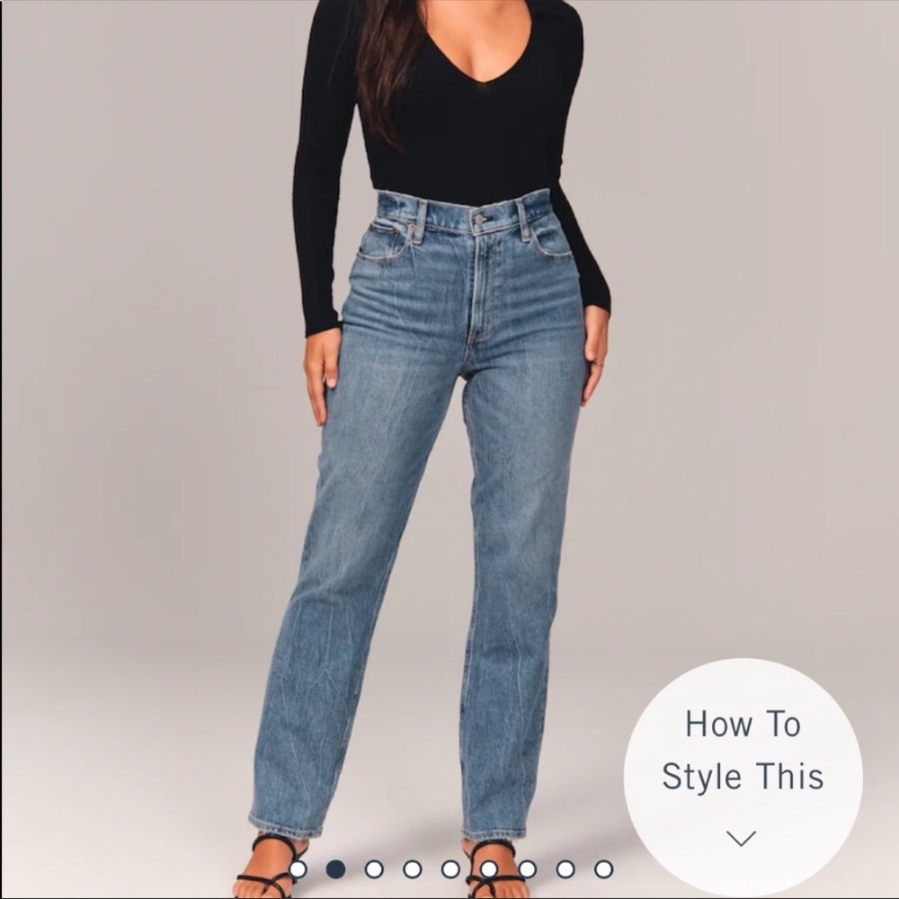 Abercrombie jeans - curve love skinny high rise size 27 short in medium wash